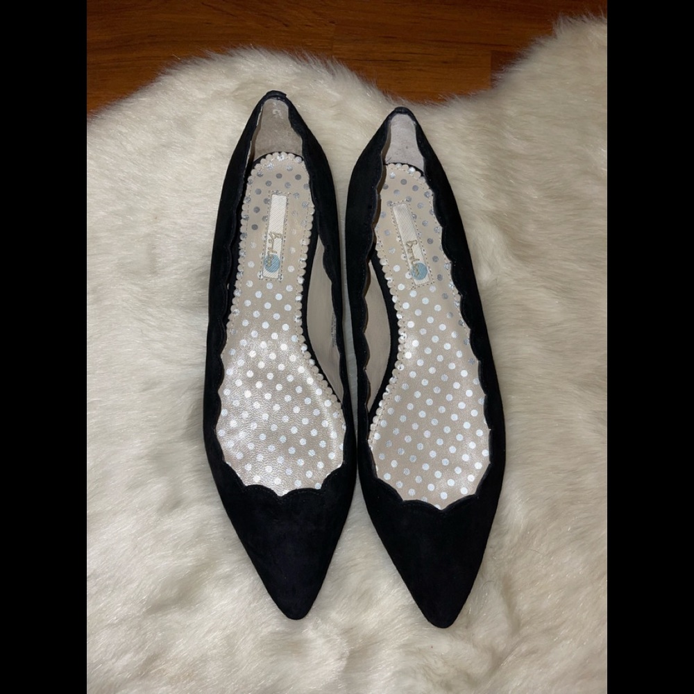 NWT boden pointed suede flat shoes
